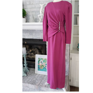 Rare Vintage Adele Simpson couture silk dress